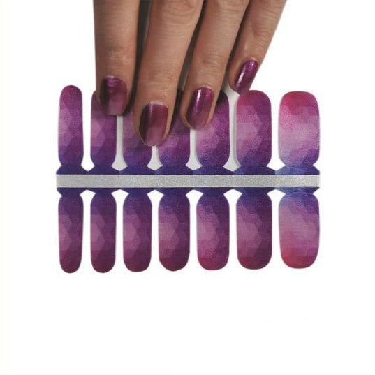 purple ombre nail polish wrap stickers