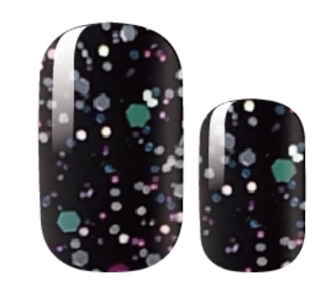 black glitter nail polish wraps stickers