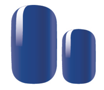 Solid blue nail polish wrap stickers