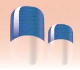 Blue french tips nail polish wrap stickers
