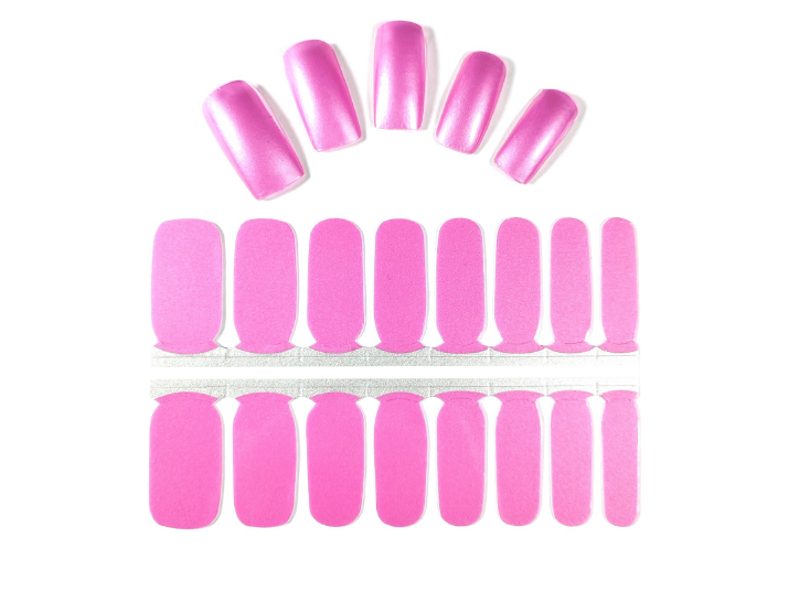 Iridescent Pink  | 100% Nail Polish Wrap Stickers